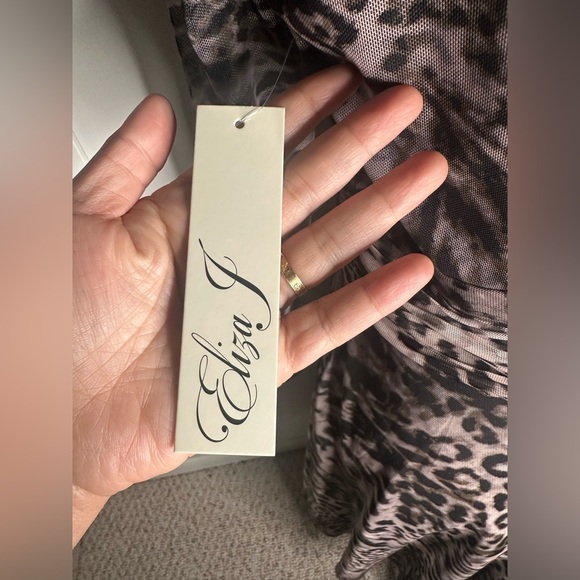 Eliza J Leopard Print Long Sleeve Dress size 14 new with tag - Picture 8 of 13